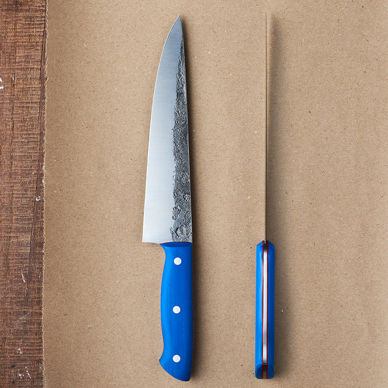 8" CHEF KNIFE - BLUE/RED